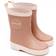 Pom Pom Rubber Boots - Rose Glitter