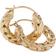 John Hardy Carved Chain Extra Small Hoops - Gold