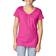 Hanes Women's Slub Jersey Shirred V-Neck Tee - Amaranth