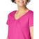 Hanes Women's Slub Jersey Shirred V-Neck Tee - Amaranth