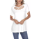 White Mark Crisscross Cutout Short Sleeve Top - White