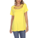 White Mark Crisscross Cutout Short Sleeve Top - Yellow