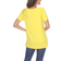 White Mark Crisscross Cutout Short Sleeve Top - Yellow