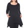 White Mark Makayla Tunic Top Plus Size - Black