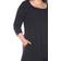 White Mark Makayla Tunic Top Plus Size - Black