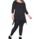 White Mark Makayla Tunic Top Plus Size - Black