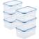 Lock & Lock Easy Essentials Kitchen Container 6pcs 0.5L