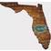 Fan Creations Florida Gators Distressed State with Logo Sign Board