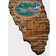 Fan Creations Florida Gators Distressed State with Logo Sign Board