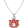 Dayna Designs Auburn University Pendant Necklace - Silver/Red