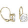 Charles & Colvard Round Drop Earrings - Gold/Moissanite