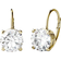 Charles & Colvard Round Drop Earrings - Gold/Moissanite