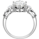 Charles & Colvard Moissanite Round Engagement Ring - White Gold/Diamond