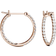 Charles & Colvard Moissanite Hoop Earrings - Rose Gold/Moissanite