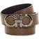 Ferragamo Reversible and Adjustable Gancini Belt - Sugar Brown/Black