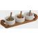 Nambe Chevron Condiment Serving Dish 4pcs