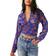 Free People I Got You Floral-Print Smocked Cropped Top - Royal Combo