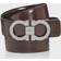 Ferragamo Reversible & Adjustable Gancini Belt - Black/Auburn