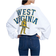 Spirit Jersey Women's West Virginia Mountaineers Raw Hem Cropped Long Sleeve T-shirt - White