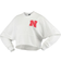 Spirit Jersey Women's Nebraska Huskers Raw Hem Cropped Long Sleeve T-shirt - White