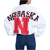 Spirit Jersey Women's Nebraska Huskers Raw Hem Cropped Long Sleeve T-shirt - White