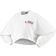 Spirit Jersey Women's LSU Tigers Raw Hem Cropped Long Sleeve T-shirt - White