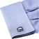 Cufflinks Inc Key Cufflinks - Silver/Mother of Pearl/Blue