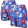 Wes & Willy Kansas Jayhawks Floral Volley Logo Swim Trunks - Royal