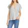 Frame Le Mid Rise V Neck Tee - Gris Heather