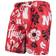 Wes & Willy Nebraska Huskers Floral Volley Swim Trunks - Scarlet