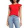 CeCe Double Ruffle Knit Top - Fireball