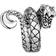 John Hardy Naga Silver Ring - Silver/Sapphire