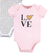 Hudson Short Sleeve Bodysuits 3-pack - Love Xoxo (10152959)