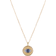 David Yurman Evil Eye Charm Necklace - Gold/Sapphire/Diamonds