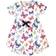 Touched By Nature Girl's Bright Butterflies & Crisscross Organic Dress 2-pack - Blue Multi