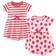 Touched By Nature Girl's Strawberry Organic Dress 2-pack - Red