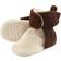 Hudson Baby Fleece Booties - Brown/Cream