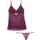 OH LÀ LÀ CHÉRI Valentine Soft Cup Babydoll Chemise & G-String Thong - Italian Plum