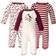 Touched By Nature Baby Berry Branch Coveralls 3-pack - Red