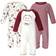 Touched By Nature Baby Holly Berry Coveralls 3-pack - Red