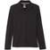 French Toast Girl's Long Sleeve Interlock Knit Polo with Picot Collar - Black