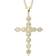 Charles & Colvard Moissanite Cross Pendant - Gold/Diamonds