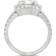 Charles & Colvard Cushion Halo Ring - White Gold/Diamonds