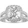 Charles & Colvard Cushion Halo Ring - White Gold/Diamonds