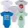 The Peanutshell Baby Short Sleeve Bodysuits 5-pack - Food Themed Sayings