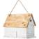 GlitzHome Oversized Distressed Cottage Birdhouse 14.25"