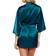 iCollection Women's Ultra Soft Satin Lounge and Poolside Robe - Peacock