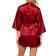 iCollection Women's Ultra Soft Satin Lounge and Poolside Robe - Burgundy