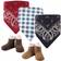 Hudson Bandana Bib and Socks Set Boy Western 5-pack