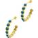 Adornia Bezeled Turquoisette Hoop Earrings - Gold/Turquoise